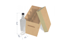 Коробка для пляшок (на 10 шт) 273х165х272 мм, Т-24 "В" бурий